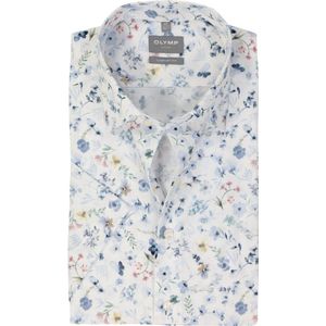OLYMP - Overhemd - Wit - Korte Mouwen - Comfort Fit