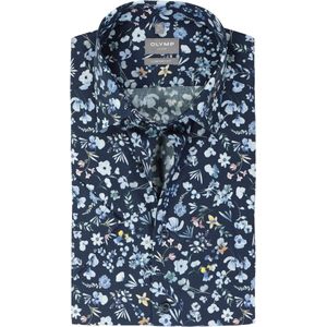 OLYMP - Multicolor Fantasie - Overhemd - Katoen - Korte Mouwen - Kent Kraag