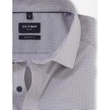 Olymp - Overhemd - Beige Blauw - Katoen - Modern Fit