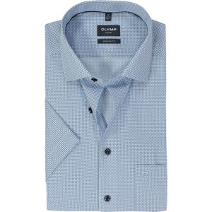 OLYMP - Modern Fit - Overhemd - Lichtblauw - Korte Mouw - Popeline