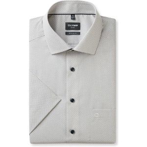 Olymp - Overhemd - Beige - Korte Mouw
