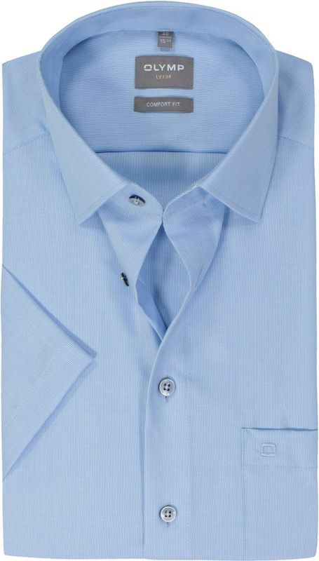 OLYMP - Comfort Fit - Overhemd - Lichtblauw - 100% Katoen - Strijkvrij