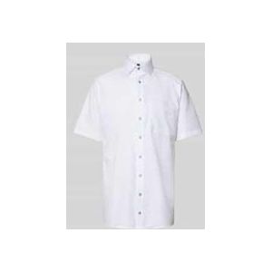 OLYMP - Overhemd - Wit - Korte Mouwen - Modern Fit - Strijkvrij