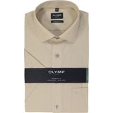 OLYMP modern fit overhemd, korte mouw, structuur, beige