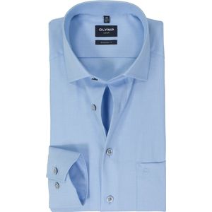 OLYMP - Modern Fit Overhemd - Lichtblauw - Structuur