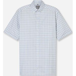 OLYMP - Overhemd - Lichtblauw - Poplin - Korte Mouwen