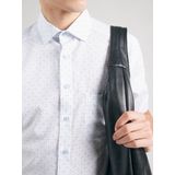 OLYMP - Overhemd - Wit - Poplin - Korte Mouwen - Strijkvrij