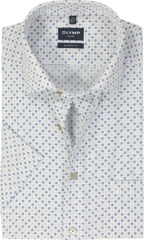 OLYMP - Modern Fit - Overhemd - Beige - Popeline