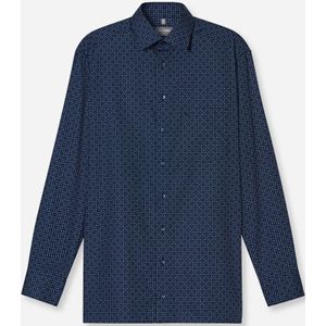 OLYMP - Overhemd - Marine Blauw - Poplin - Comfort Fit