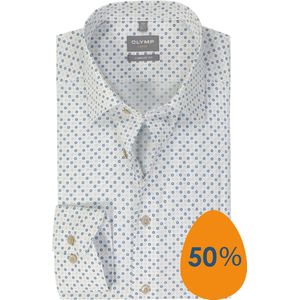 OLYMP - Overhemd - Beige - Poplin - Comfort Fit