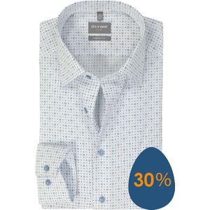 OLYMP - Comfort Fit - Overhemd - Wit - Mouwlengte 7 - Popeline