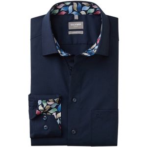 Olymp - Luxor Overhemd - Donkerblauw - Katoen - Comfort Fit