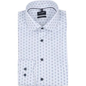 OLYMP Luxor Hemd Extra Long Sleeves Druck Weiß  - Größe 40