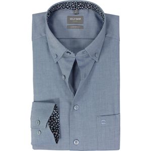 OLYMP - Comfort Fit - Overhemd - Rookblauw - Strijkvrij - Boordmaat: 42