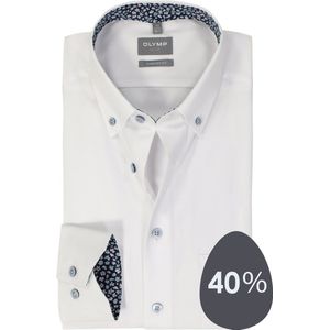 OLYMP comfort fit overhemd, popeline, wit