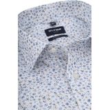 OLYMP - Modern Fit - Overhemd - Wit Dessin - Popeline - Strijkvrij