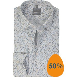 OLYMP - Multicolor Fantasie - Overhemd - 100% Katoen - Kent Kraag - Lange Mouwen