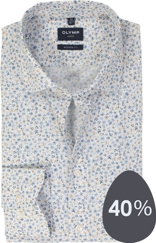 OLYMP - Heren Overhemd - Wit - Poplin - Extra Lange Mouwen