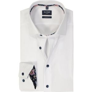 OLYMP - Overhemd - Wit - Chambray - Modern Fit