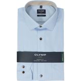 OLYMP - Modern Fit - Overhemd - Lichtblauw - Strijkvrij