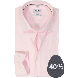 OLYMP Level 5 body fit overhemd, popeline, roze