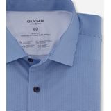 Olymp - Slim Fit Overhemd - Blauw - Katoenmix