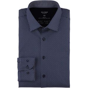 OLYMP - Overhemd - Marine Blauw - Jersey - Body Fit