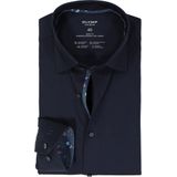 OLYMP - 24/7 Level 5 - Overhemd - Marine Blauw - Tricot