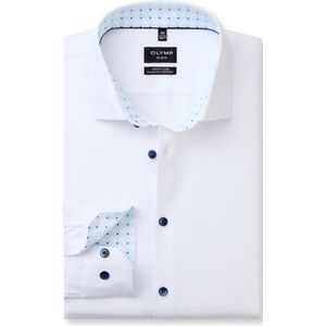 OLYMP - 24/7 No. 6 - Overhemd - Wit - Super Slim Fit - Twill