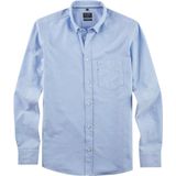 OLYMP - Overhemd - Blauw - Oxford - Regular Fit