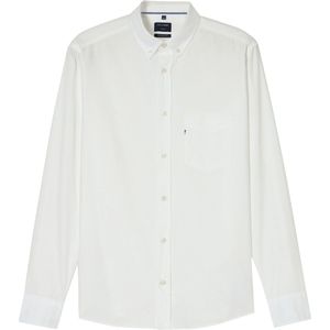 OLYMP - Heren Overhemd - Wit - Oxford - Regular Fit