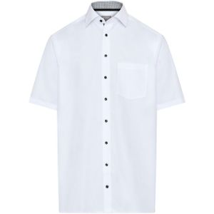 OLYMP - Overhemd - Wit - Poplin - Korte Mouwen - Comfort Fit