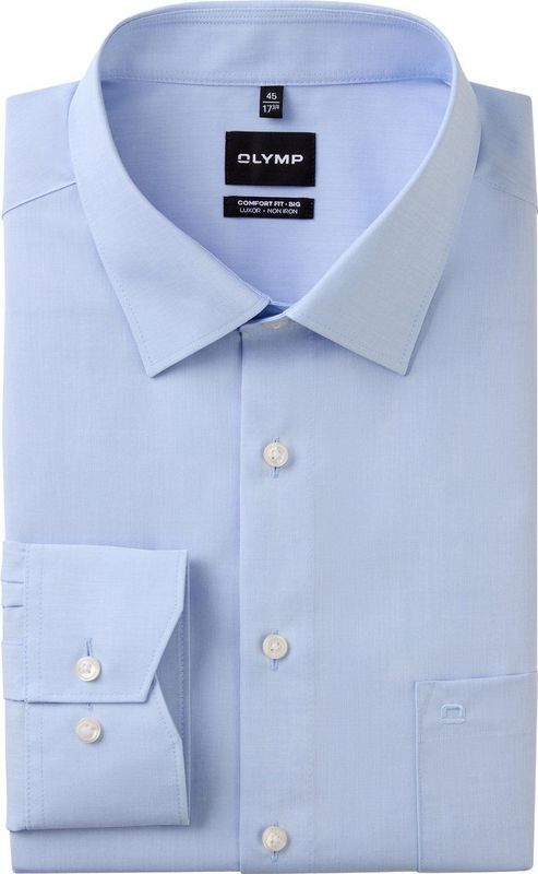 OLYMP - Luxor - Overhemd - Lichtblauw - Comfort Fit Big