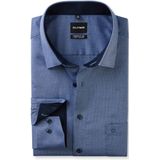 OLYMP Luxor comfort fit Big overhemd, natte, marine blauw