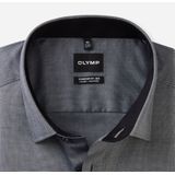 OLYMP Luxor comfort fit Big overhemd, natte, zwart