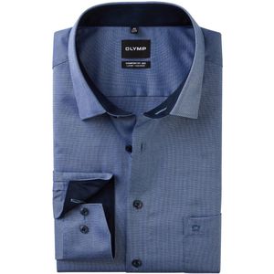 OLYMP Luxor comfort fit Big overhemd, natte, marine blauw