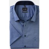 OLYMP - Overhemd - Marine Blauw - Korte Mouwen - Comfort Fit