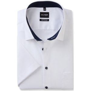 OLYMP - Luxor - Overhemd - Wit - Korte Mouw - Comfort Fit Big