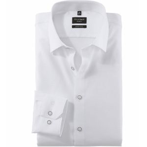 Olymp no6 Heren overhemd lange mouw wit (Maat: 38) - Effen