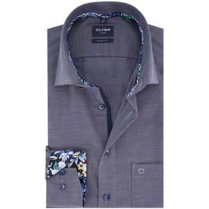 Olymp - Modern Fit - Overhemd - Blauw - Lange Mouw
