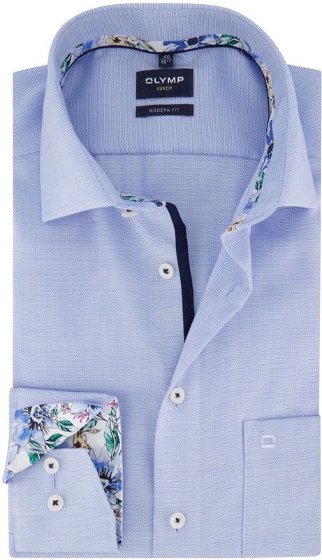 Olymp - Overhemd - Blauw - Katoen - Business Overhemd