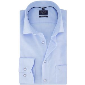 OLYMP - Overhemd - BLEU - Waffle - Modern Fit