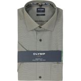 OLYMP - Modern Fit - Overhemd - Olijfgroen - Korte Mouw - Strijkvrij