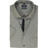 OLYMP - Modern Fit - Overhemd - Olijfgroen - Korte Mouw - Strijkvrij
