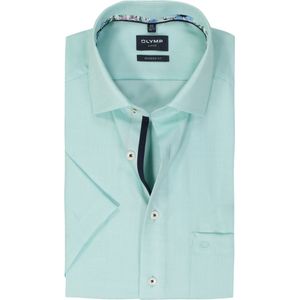 OLYMP - Modern Fit - Overhemd - Mint Groen - Korte Mouw - Strijkvrij