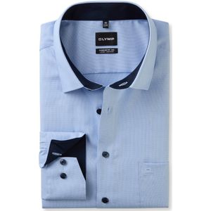 OLYMP - Luxor - Lichtblauw - Comfort Fit Big Overhemd - Strijkvrij - Boordmaat 48