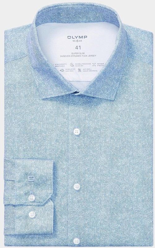 Olymp - 251884 - Business Hemd - Blauw - Lange Mouw