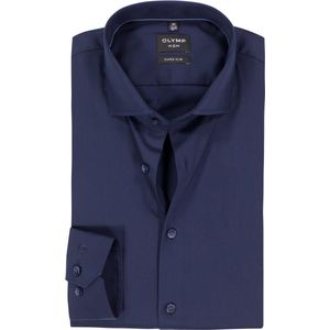 OLYMP - No. 6 - Overhemd - Donkerblauw - Super Slim Fit - Strijkvriendelijk