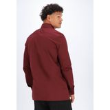 OLYMP - 24/7 Luxor - Overhemd - Donker Rood - Modern Fit