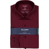 OLYMP - 24/7 Luxor - Overhemd - Donker Rood - Modern Fit